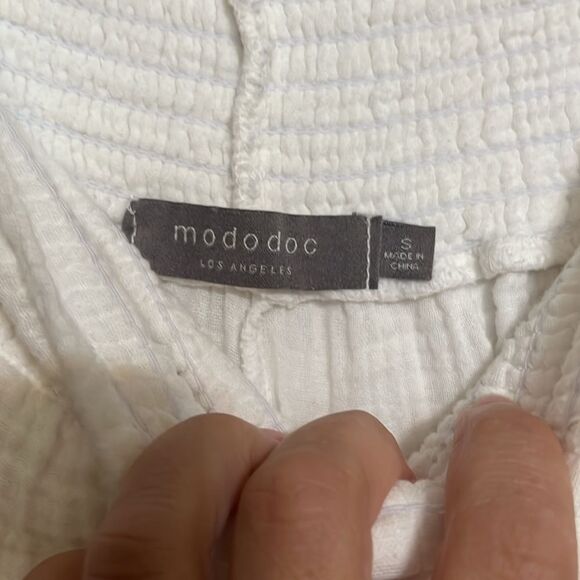 Mododoc Los Angeles White Wide-Leg Stretchy Flowy Women’s Pants S - Picture 2 of 10